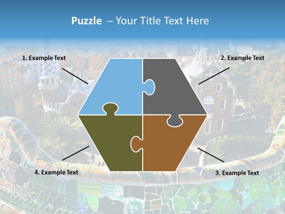 Cathedral Barcelona Geometry PowerPoint Template