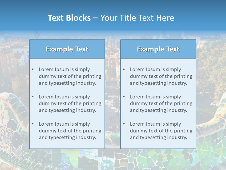 Cathedral Barcelona Geometry PowerPoint Template