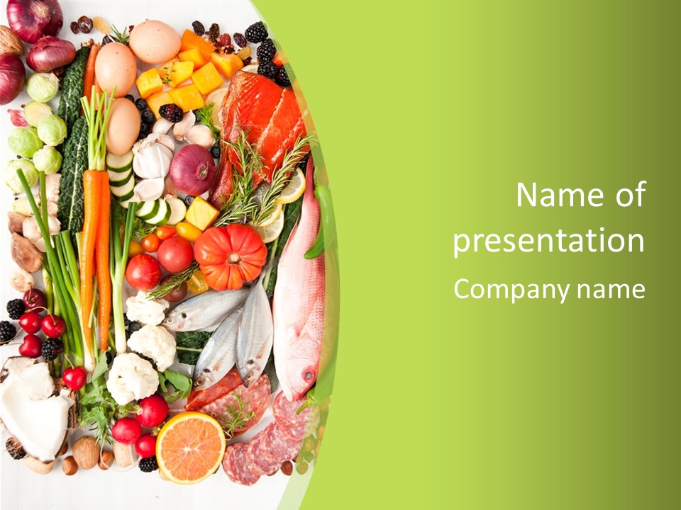 Shallots Health Closeup PowerPoint Template