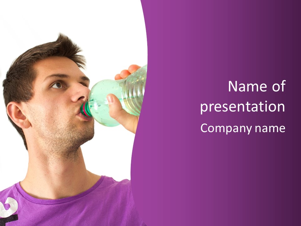 Isolated Purple Diet PowerPoint Template