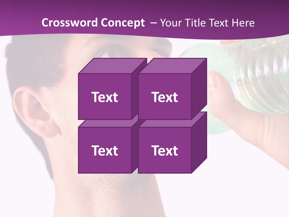 Isolated Purple Diet PowerPoint Template