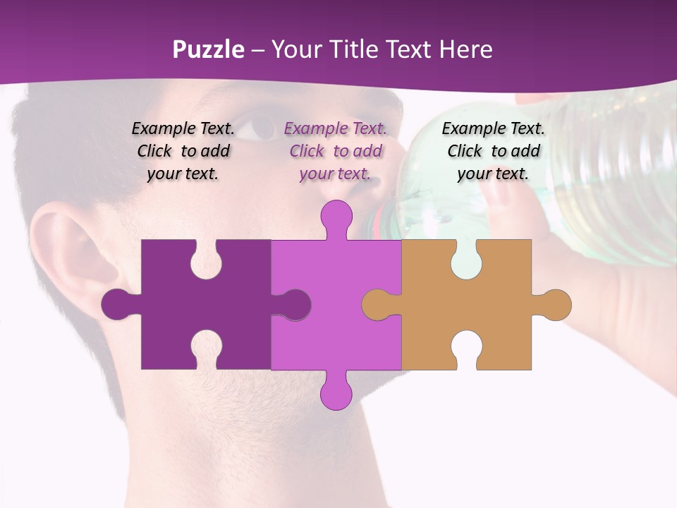 Isolated Purple Diet PowerPoint Template