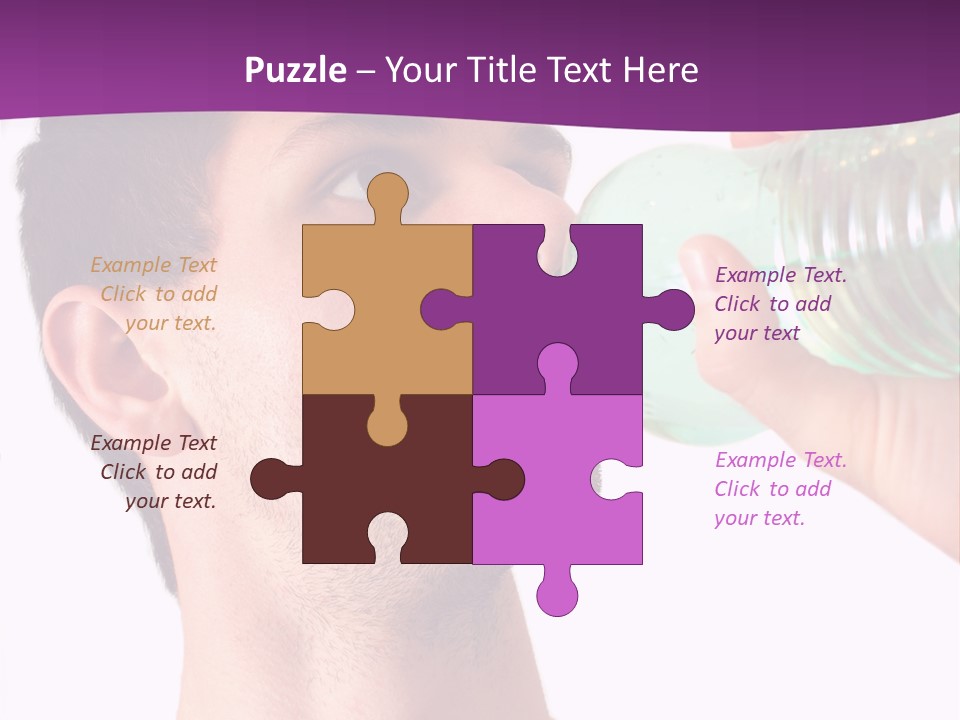 Isolated Purple Diet PowerPoint Template