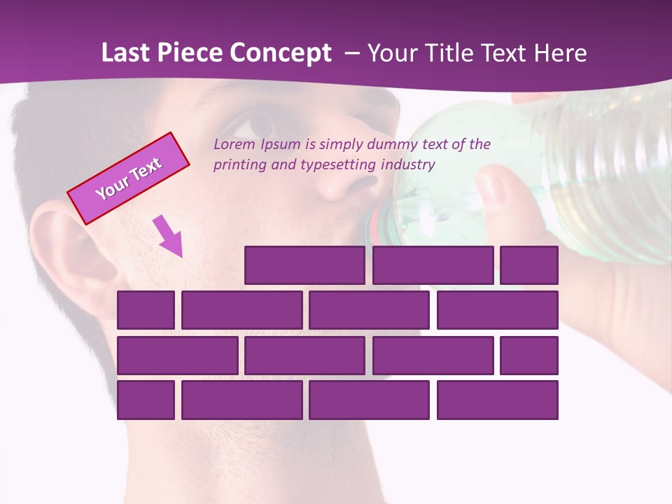 Isolated Purple Diet PowerPoint Template