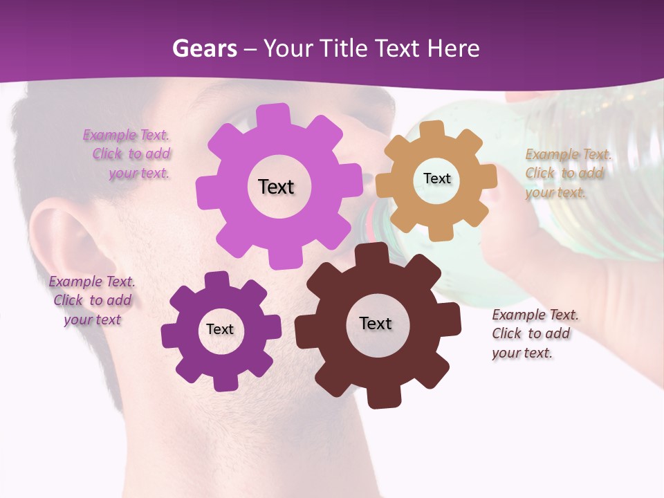 Isolated Purple Diet PowerPoint Template