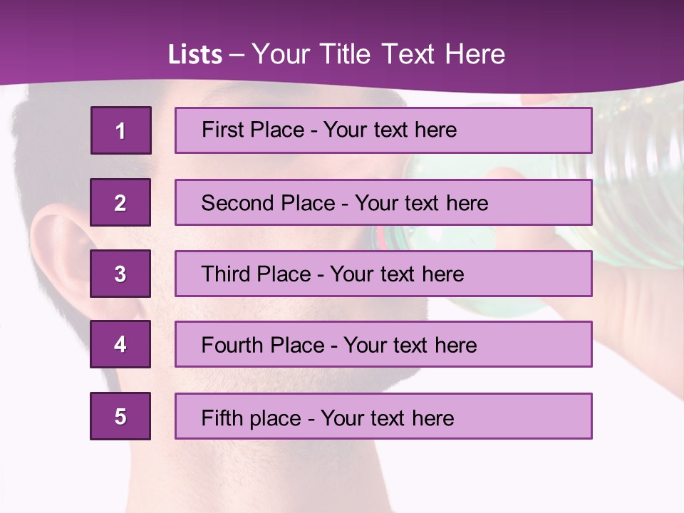 Isolated Purple Diet PowerPoint Template