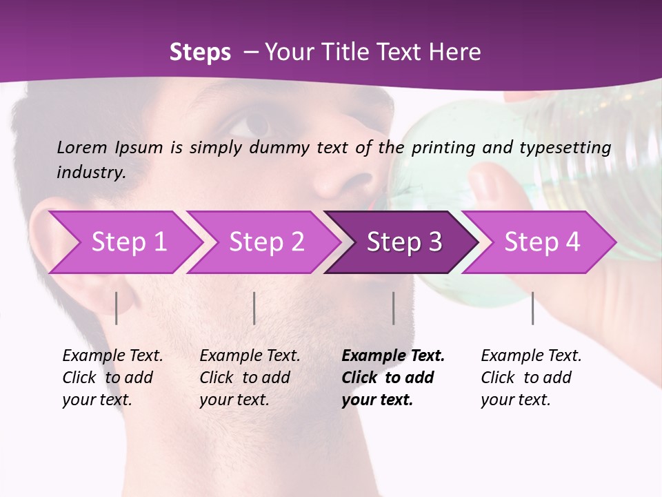 Isolated Purple Diet PowerPoint Template