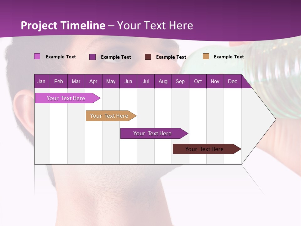 Isolated Purple Diet PowerPoint Template