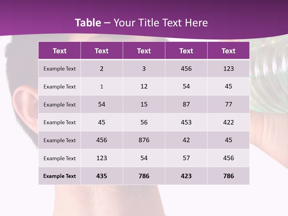 Isolated Purple Diet PowerPoint Template