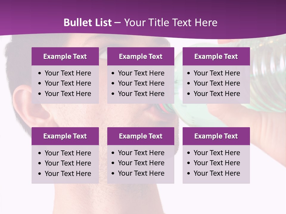 Isolated Purple Diet PowerPoint Template