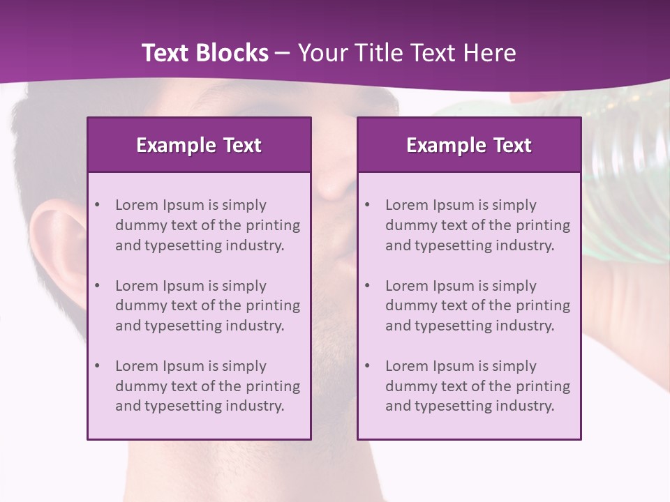Isolated Purple Diet PowerPoint Template