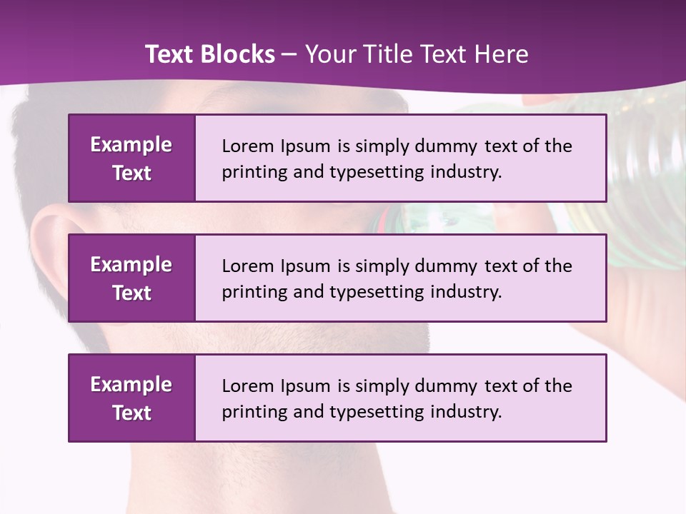 Isolated Purple Diet PowerPoint Template