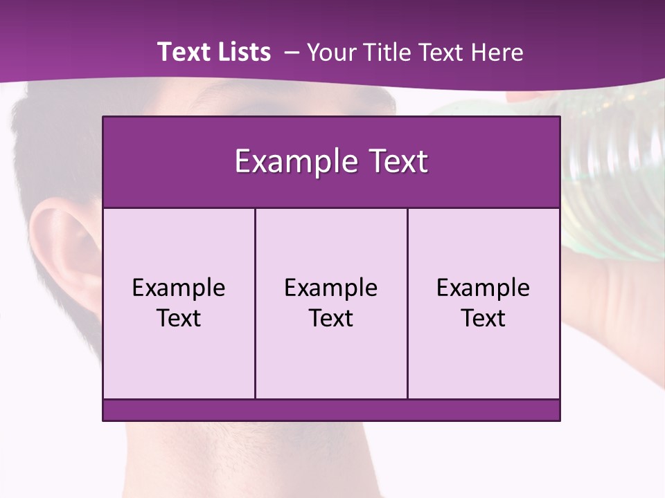 Isolated Purple Diet PowerPoint Template