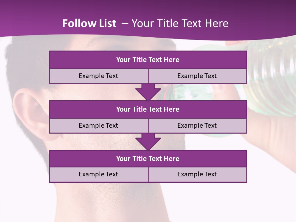 Isolated Purple Diet PowerPoint Template