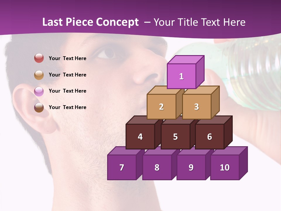 Isolated Purple Diet PowerPoint Template