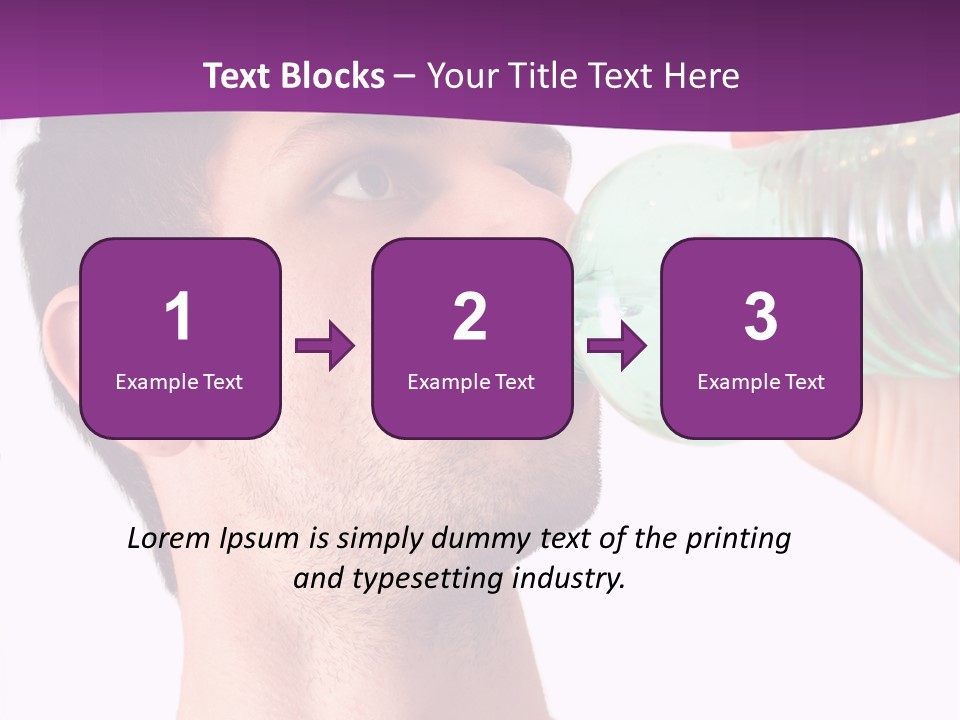 Isolated Purple Diet PowerPoint Template