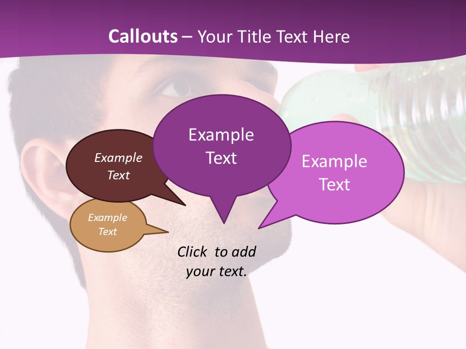 Isolated Purple Diet PowerPoint Template