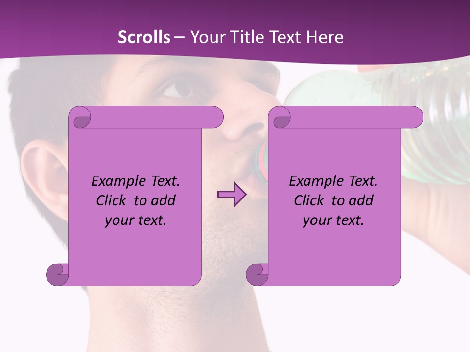 Isolated Purple Diet PowerPoint Template
