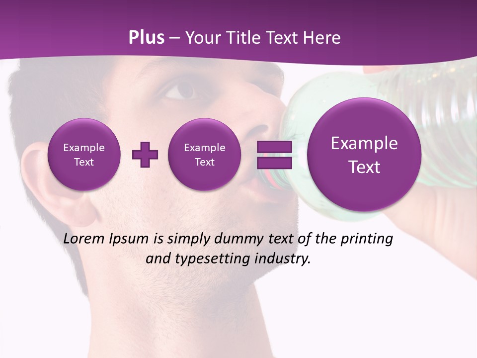 Isolated Purple Diet PowerPoint Template