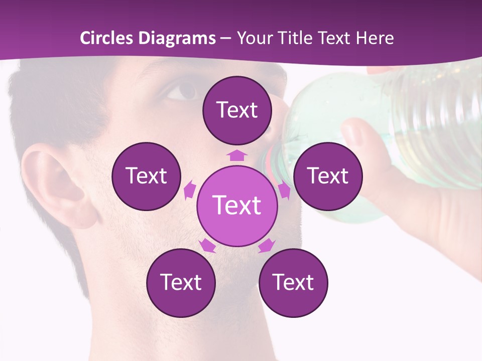 Isolated Purple Diet PowerPoint Template