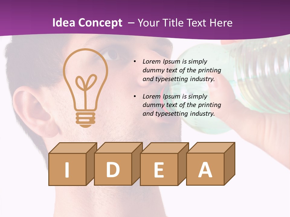 Isolated Purple Diet PowerPoint Template