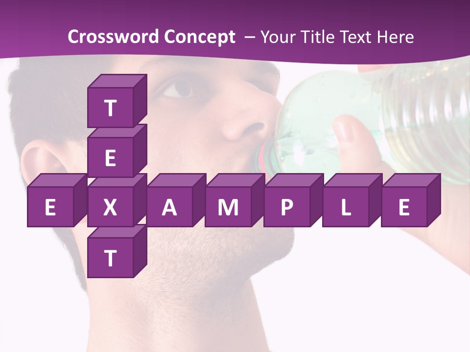 Isolated Purple Diet PowerPoint Template