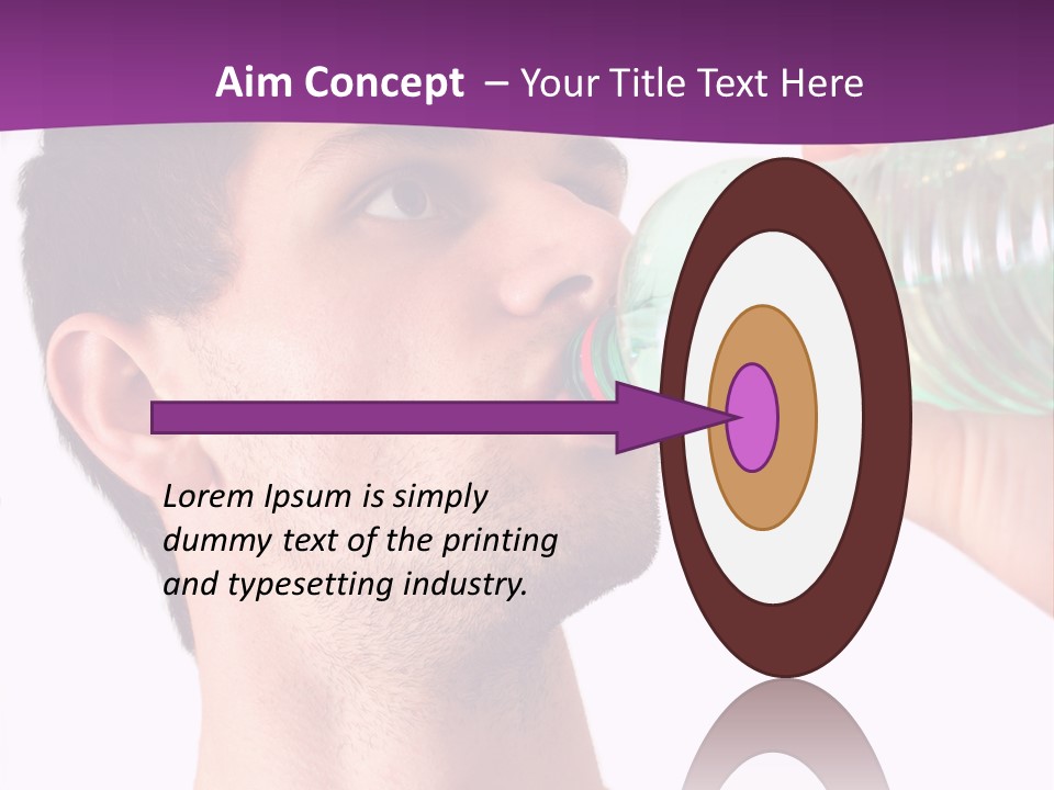 Isolated Purple Diet PowerPoint Template
