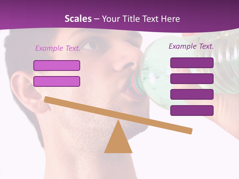 Isolated Purple Diet PowerPoint Template