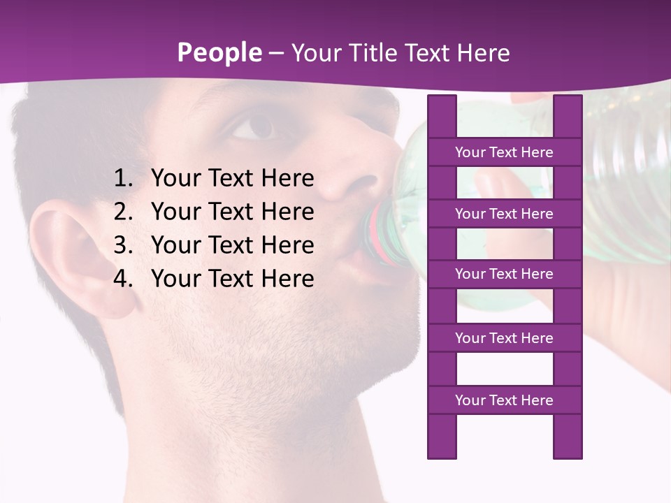 Isolated Purple Diet PowerPoint Template