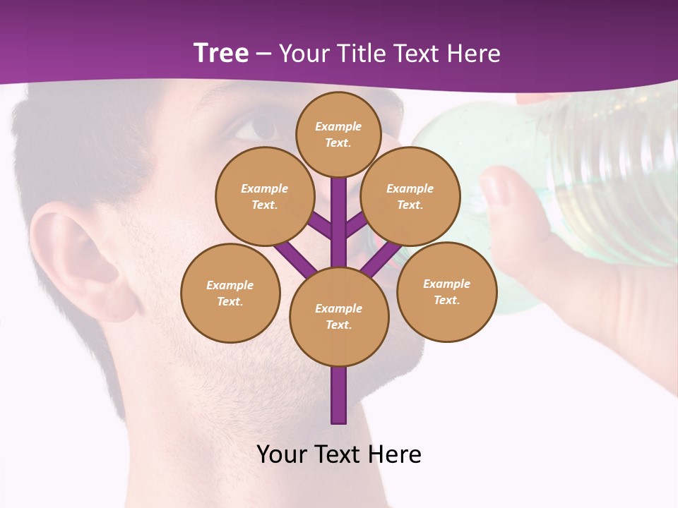 Isolated Purple Diet PowerPoint Template