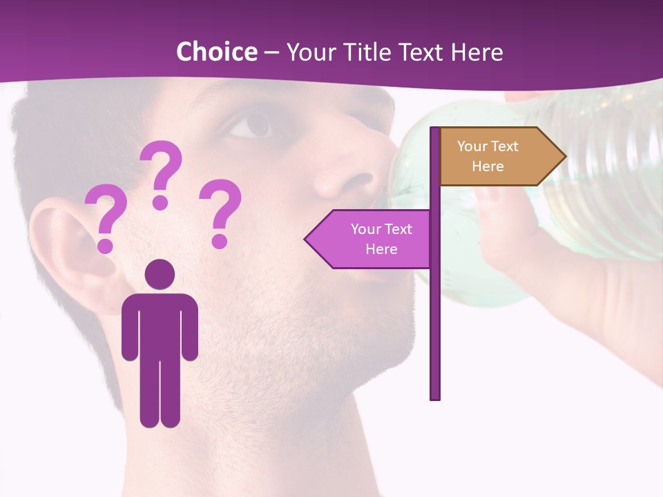 Isolated Purple Diet PowerPoint Template