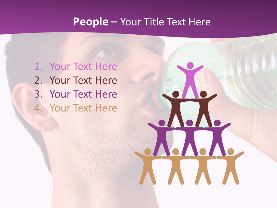 Isolated Purple Diet PowerPoint Template