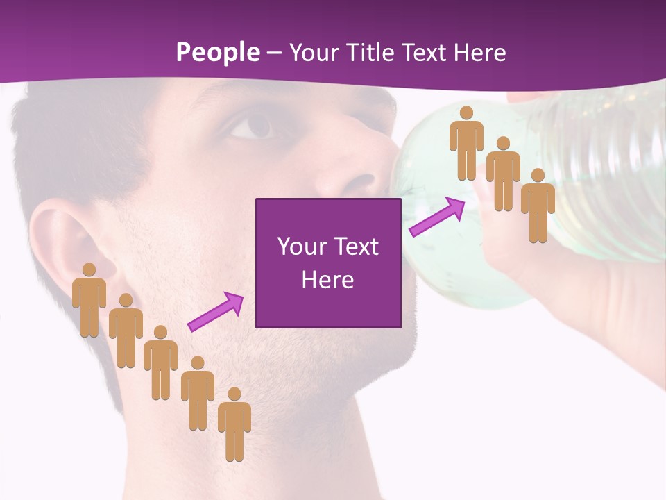 Isolated Purple Diet PowerPoint Template