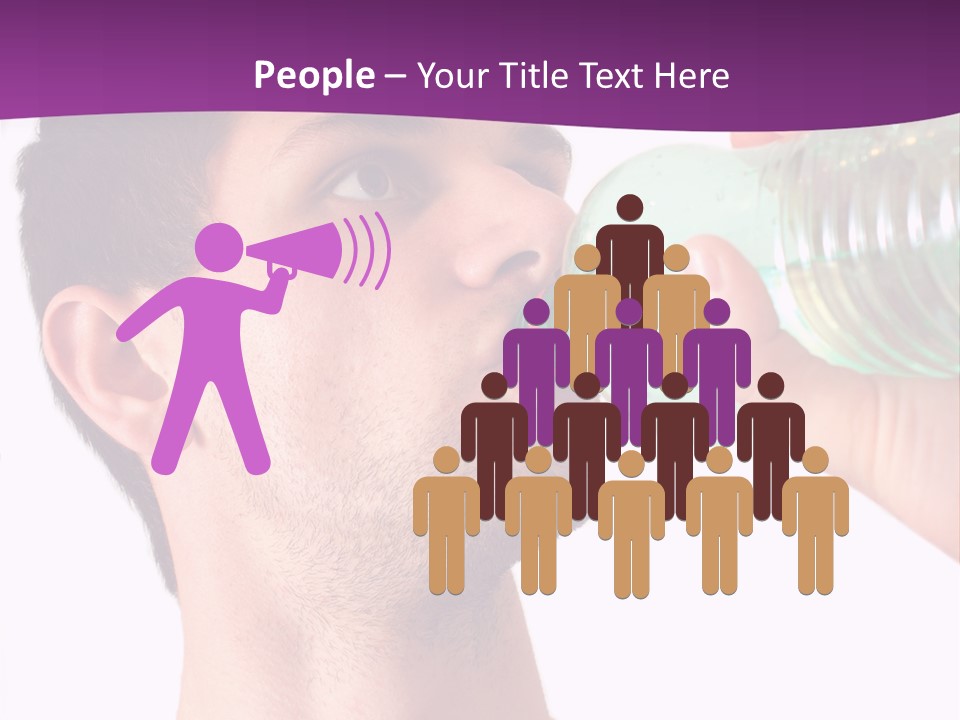 Isolated Purple Diet PowerPoint Template