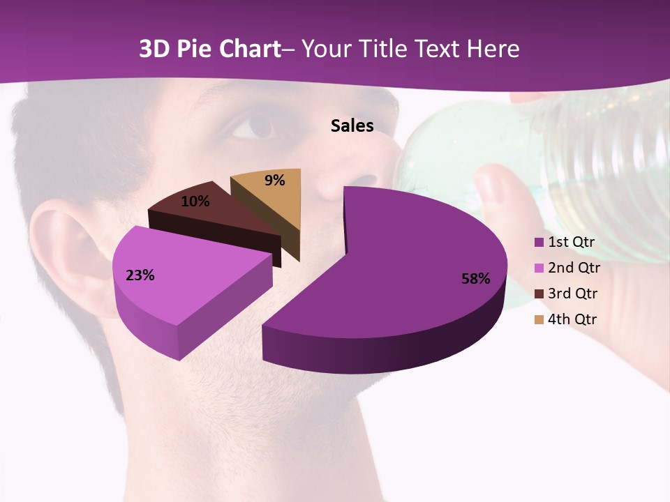 Isolated Purple Diet PowerPoint Template