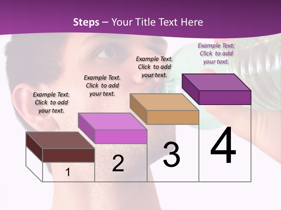Isolated Purple Diet PowerPoint Template