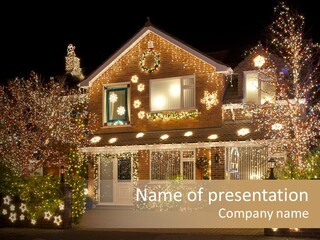 Season Outdoor Night PowerPoint Template