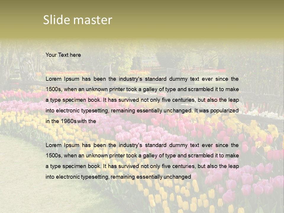 Floral Bloom Yellow PowerPoint Template