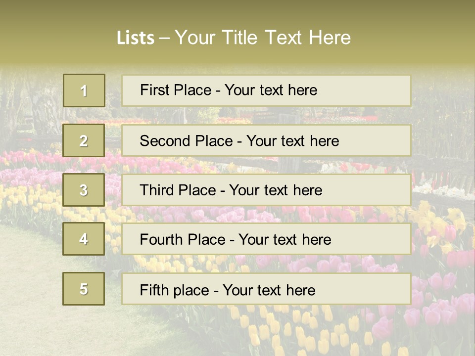 Floral Bloom Yellow PowerPoint Template