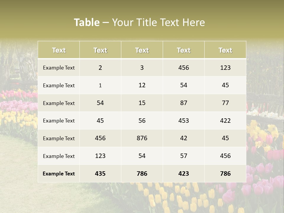 Floral Bloom Yellow PowerPoint Template