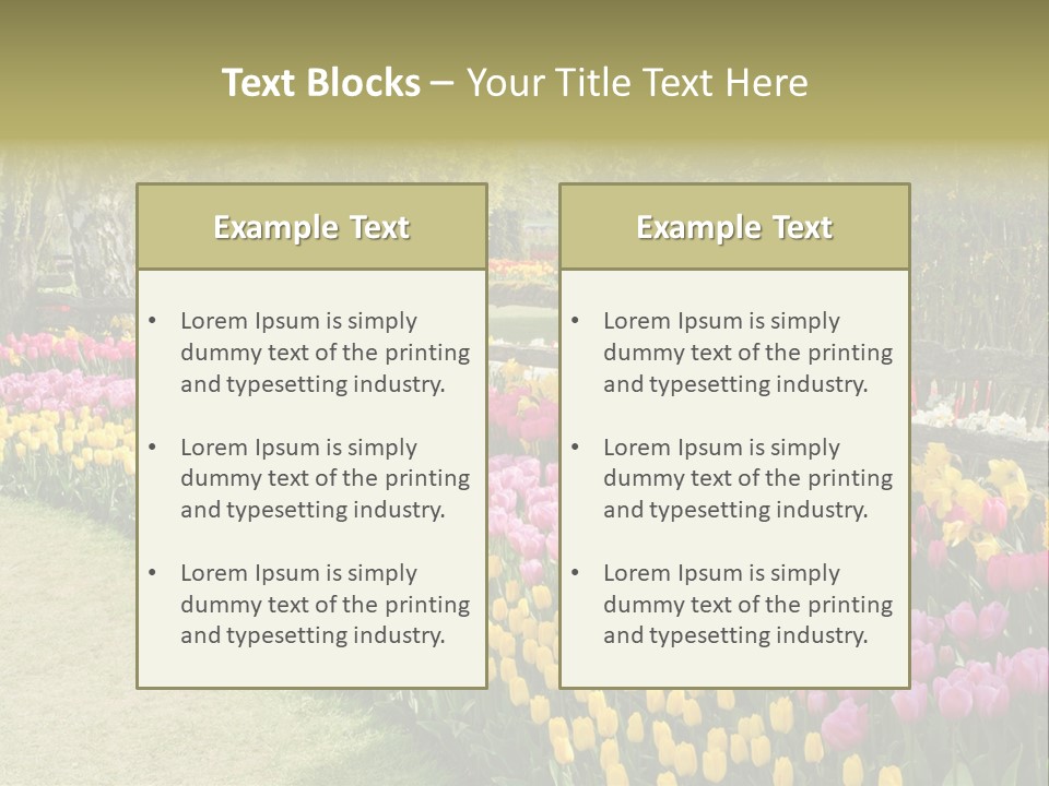 Floral Bloom Yellow PowerPoint Template