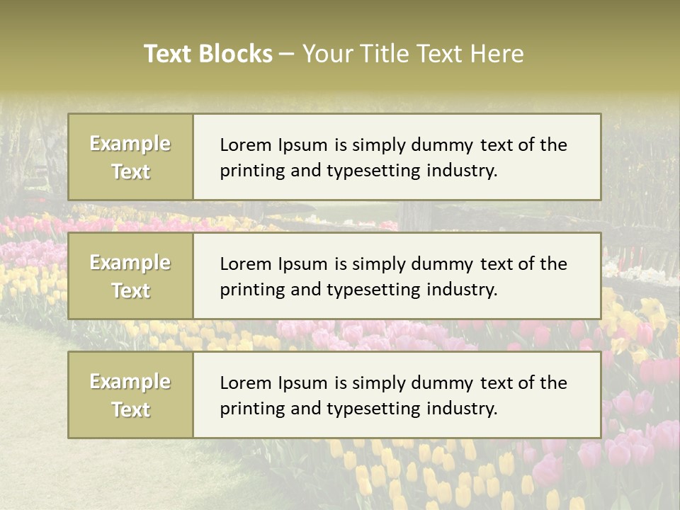 Floral Bloom Yellow PowerPoint Template