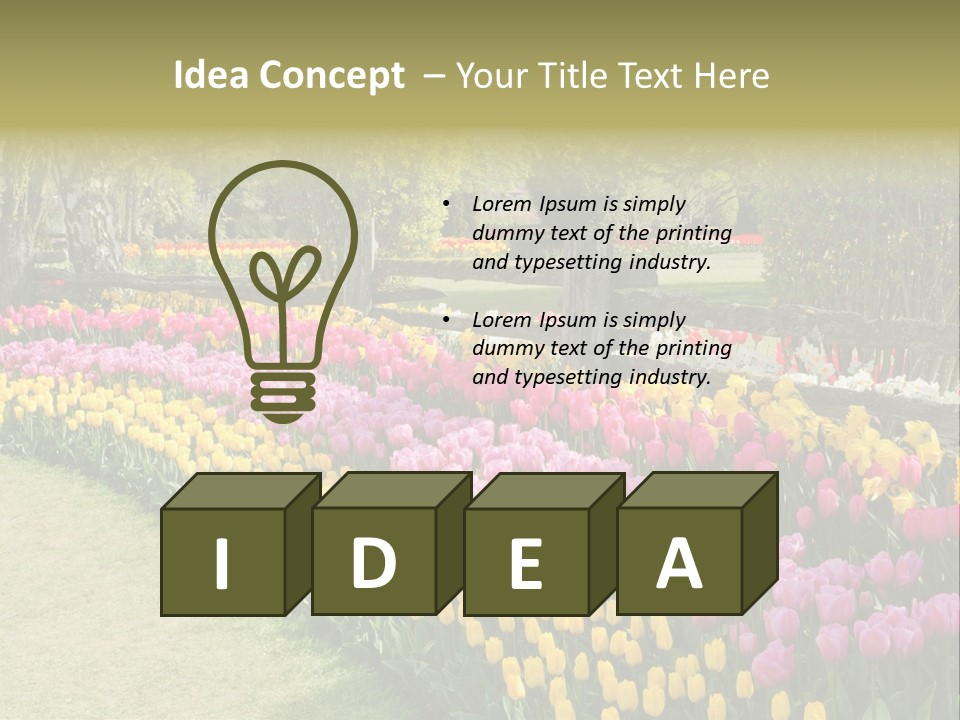 Floral Bloom Yellow PowerPoint Template