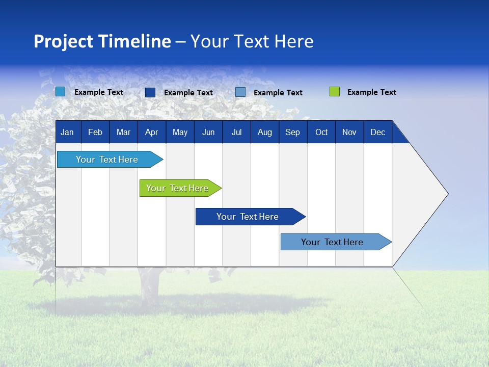 A Money Tree In A Field With A Blue Sky In The Background PowerPoint Template