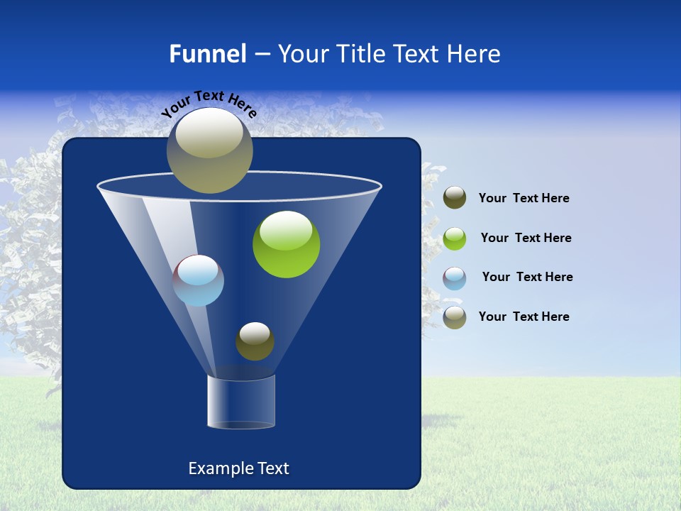A Money Tree In A Field With A Blue Sky In The Background PowerPoint Template