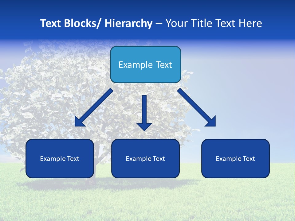 A Money Tree In A Field With A Blue Sky In The Background PowerPoint Template