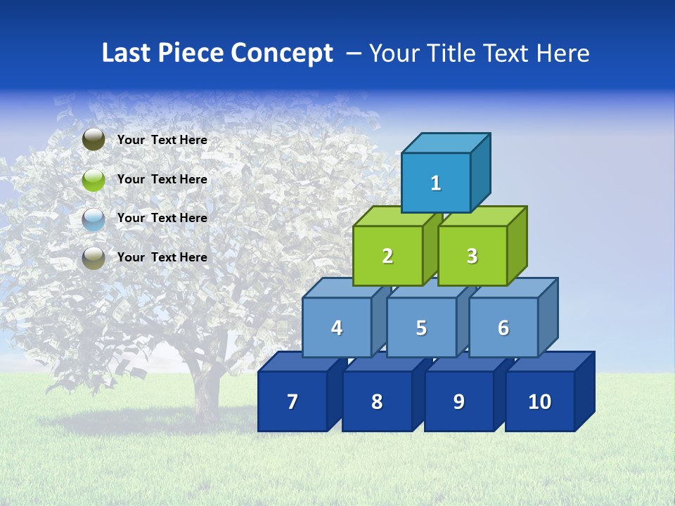 A Money Tree In A Field With A Blue Sky In The Background PowerPoint Template