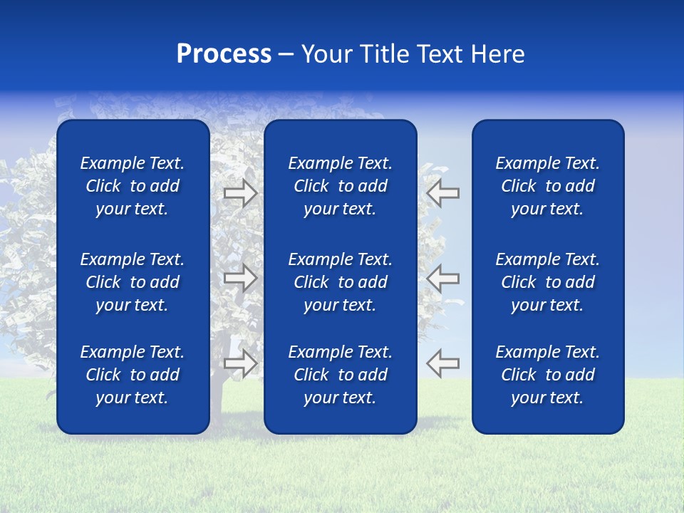 A Money Tree In A Field With A Blue Sky In The Background PowerPoint Template