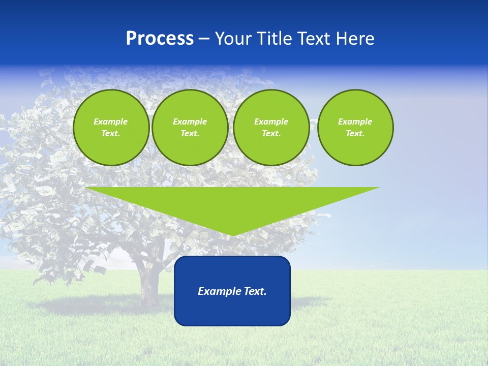 A Money Tree In A Field With A Blue Sky In The Background PowerPoint Template