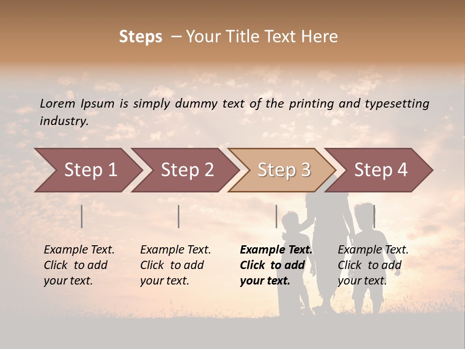 Play Three Horizontal PowerPoint Template
